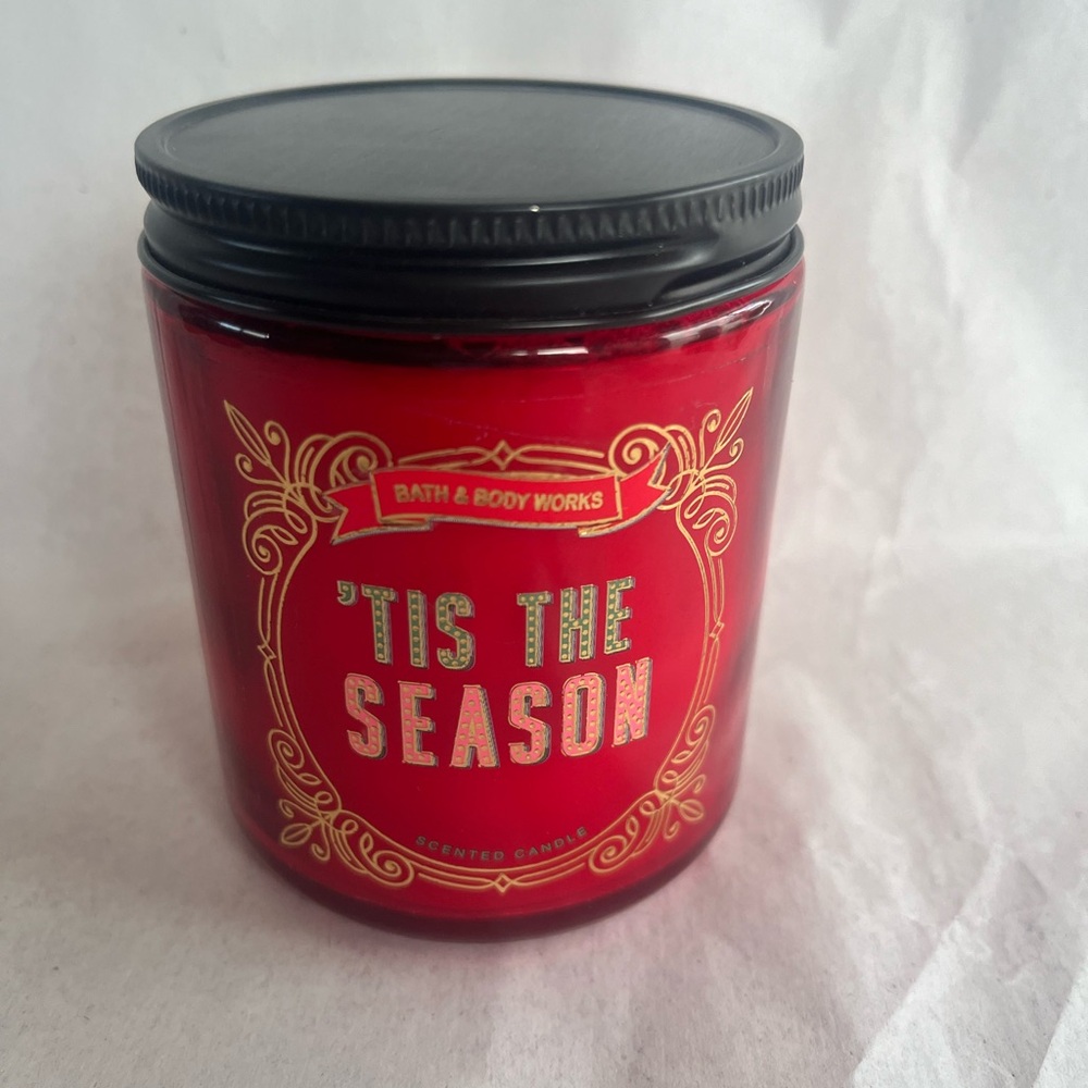Tis the Season Candle Bath and Body Works apple cinnamon cedar wood - Picture 1 of 4